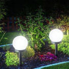 Gömb alakú szolár kerti lámpa - 15x15x41 cm