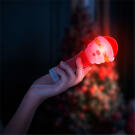 Karácsonyi LED lámpa - színes LED-es - 13,5 cm - 3 féle
