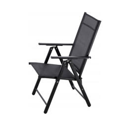 GardenLine összecsukható kerti szék - 60 x 58 x 100 cm - Fekete - 2 db
