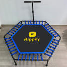 Rippey Fitness trambulin kapaszkodóval - 130 cm - Kék