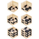 Logikai fa puzzle játék - 7 x 7 x 7 cm