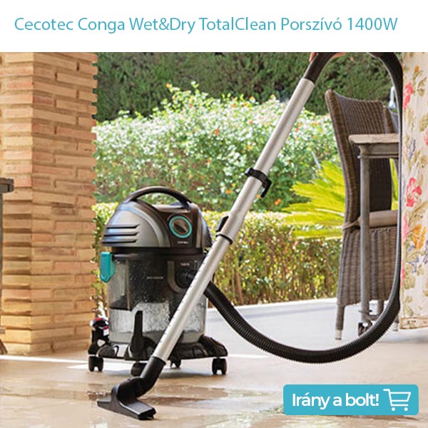 Cecotec Conga Wet&Dry TotalClean Porszívó 1400W