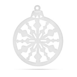 Karácsonyi dekor jellemzői: Méret: 365 x 440 x 1,8 mm Súly: ~23 g Színe: Fehér / arany Anyag: Textil, filc Akasztólyukkal Csillogós, flitteres arany szegély A csomag tartalma:  1 db Karácsonyi dekor