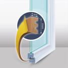 Öntapadós ajtó- ablakszigetelő - E profil - 4 mm x 6 m - barna